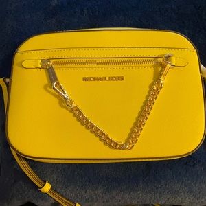 Michael Kors Large Jet Set Chain Crossbody Sunshine Yellow
